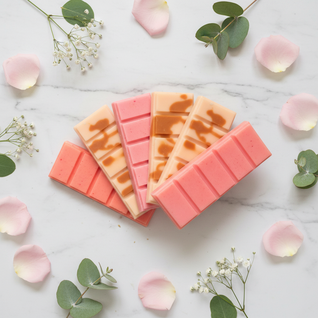 Snap bars - marble flat lay